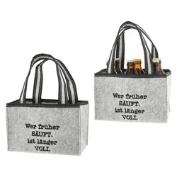 Premium Flaschenträger aus Filz | Isolierte Getränkehalterung | Praktischer Getränketransport | Länger frisch