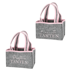 Prosecco Flaschenträger aus Filz - 2er Set stilvolle Weinhalter für Transport und Geschenk