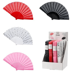 Punktmuster Stofffächer, 4er-Set, 24 Tage haltbar – Elegantes Kühlzubehör