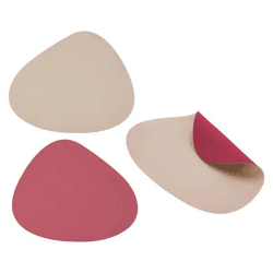 PVC Tischset Stone Design in Berry/Taupe - Stilvolle & Robuste Esstischunterlagen