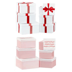 Quadratisches Geschenkbox-Set, 2 Größen, 6er-Pack – Ideal für jede Gelegenheit
