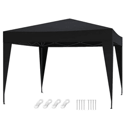 Quick-Set Charcoal Canopy, 3x3m - Portable Pop-Up Pavilion for Outdoor Events