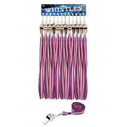 Rainbow lesbian whistle 5.5 cm made of metal with 80x2 cm lanyard, multicolored