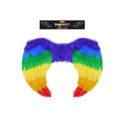 Rainbows Pride Flügel 60 x 40 cm - Buntes Kostümzubehör