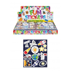 Raum-Themen Aufkleber-Set, 12 Stück, 10 x 11,5 cm – Bunte Aufkleber für Kinder & Scrapbooking