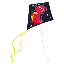Recycled flying kite Space Dino