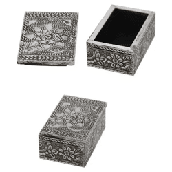 Refined Shiva Jewelry Casket, Silver, Approx. 8x5cm