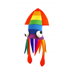 Regenbogen Tintenfisch Hut Für Erwachsene - Buntes Meerestier Kostümzubehör