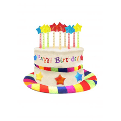 Regenboogen Geburtstagstorten-Hut Mit 9 Kerzen - Bunter Partyhut Für Alle Altersgruppen