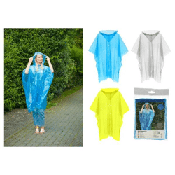 Regenponcho-Mantel mit Knopfleiste, Wetterfestes Überwurf-Set, 3 Stück