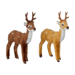 Reh, stehend, 2er-Set, 12cm Höhe – Dekorative Figuren | Elegante Wald-Themen-Deko