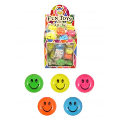 Return Top Smile 3,8 cm – 5 verschiedene Farben, Happy Faces Tolls