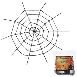 Riesiges Schwarzes Spinnennetz, Groß, ca. 150 cm – Perfekt für Halloween-Deko