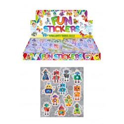 Roboter-Aufkleber-Set, 10 x 11,5 cm, 12 Stück Pro Karte, Kinder Sticker Sammlung