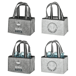 Robuster Flaschenträger aus Filz AHOI 2er-Set – Stilvoller Getränketräger für einfachen Transport