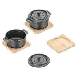 Robuster Gusseisen Kochtopf mit zwei Griffen, ca. 13x6 cm