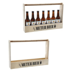 Robuster Holz-Bierträger, Flaschenhalter, Länge 50 cm