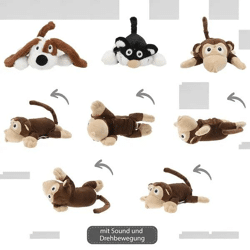 Rollendes, lachendes Tier - 3er-Set, ca. 25x20cm, Lustige, interaktive Tier-Spielzeuge