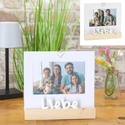 Romantischer Fotorahmen, Herzdekor, ca. 19x18cm - Perfekt für Liebeserinnerungen und Dekoration