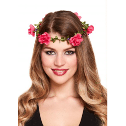 Rosa Blumen-Stirnband für Frauen, elegantes Blumen-Haarband für Partys und Hochzeiten
