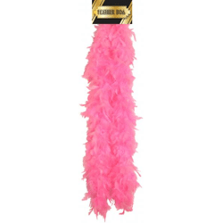 Rosa Federboa 150 cm – Karnevals- und Partyzubehör