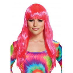 Rosa lange Perücke 140 g – volles, glamouröses Haarteil für Kostüme und Partys