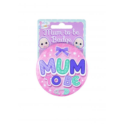 Rosa Mum To Be Badge 7,5 cm, Schwangerschafts-Anstecker für werdende Mütter