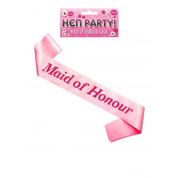 Pink sash for the first sister with pink text - accessory for the hen party