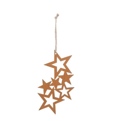 Rostige Hängesterne 18cm - Antikes Flair für Zuhause