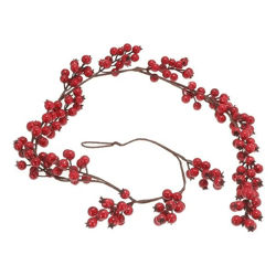 Rote Beerengirlande, Festliche Dekoration, Ca. 120cm Länge