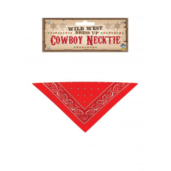 Red cowboy tie - 83 cm x 34 cm, stylish accessory for western lovers!