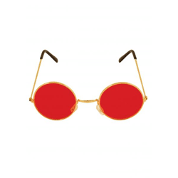 Rote Gläser für Erwachsene mit Goldrahmen – stilvolle Vollglas-Sonnenbrille