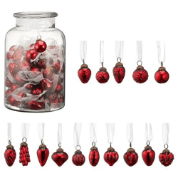 Rote Glasanhänger, 100er-Pack - Leuchtende Schmuckelemente für Bastler