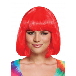 Rote Perücke Mittellang 120G - Hochwertige Karnevalsperücke, Party & Cosplay, Hitzebeständig