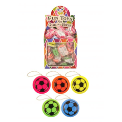 Rückkehr-Top Fußball-Yo-Yo 3,8 cm, 5 verschiedene Farben, Geschicklichkeitspielzeug für Kinder