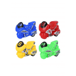 Rückzieh-Motorräder, 5,3 cm, 4 Farben