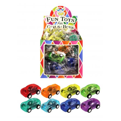 Rückziehautos, 5 cm, 8 Designs, 8 verschiedene Farben, Set