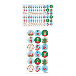 Runde Elfin-Aufkleber, 2,5 cm Durchmesser, 18 Stück Pro Bows