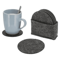 Runde Filz-Untersetzer, Durchmesser 10 cm, 8er-Set