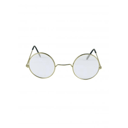 Runde Goldene Brille Für Erwachsene Mit Klaren Linsen