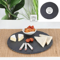 Runde Schiefer-Untersetzer, ca. 25 cm Durchmesser – Elegantes Tischzubehör