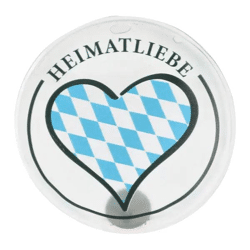 Rundes Taschenheizkissen Heimatliebe, ca. 9,5 cm Durchmesser