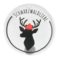 Rundes Taschenheizkissen Schwarzwaldliebe, ca. 9,5 cm Durchmesser