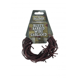 Rustige Stacheldraht-Girlande 3,7 m – gruselige Halloween-Dekoration