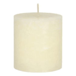 Rustikale Stumpenkerze, cremefarben, Größe S, ca. 7x8cm - Stimmungsvolle Kerzen für Ihr Zuhause