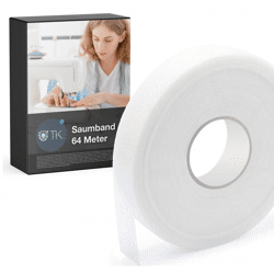 Saumband 64 meter - Bügelband zum Aufbügeln & kürzen von Textilien - Kleidung - Gardinen - waschfest