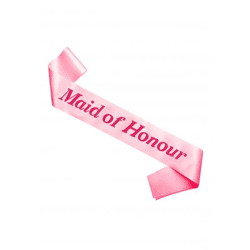 Sash 'Ersteister' In Pink With Pink Text - Wedding Party Accessories