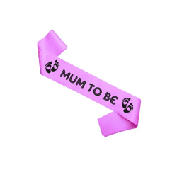 Schärpe Für Werdende Mütter - 'Mum To Be' In Lila - Baby Shower Zubehör