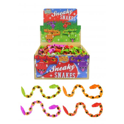 Schleichende Schlange Spielzeug, 37 cm, 12 Glieder, 4 Farben - Flexibles Spielzeug für Kinder