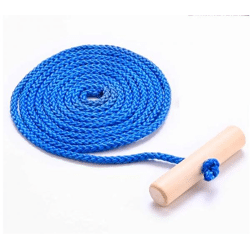 Schlittenseil blau Seil Zugseil 1,50 mtr - 150 cm Schlaufe Griff Kordel Leine Zugleine für Schlitten & Bonb & Rodeln im Winter, Kinder (bl
